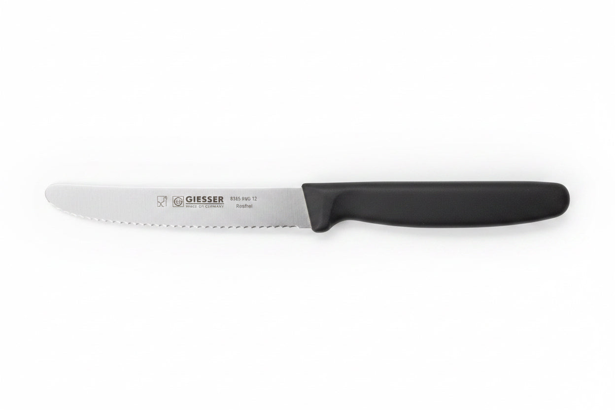 Knife-Universal Kitchen Wavy edge Black Ea