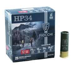 AMMO 12G Lead Fiocchi 1375 #0 (BB) 2-3/4" 34Gm (Box 25)
