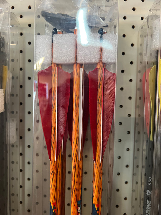 Made Arrow Patriot 500's Wood look Carbon 4" Feather Ea.