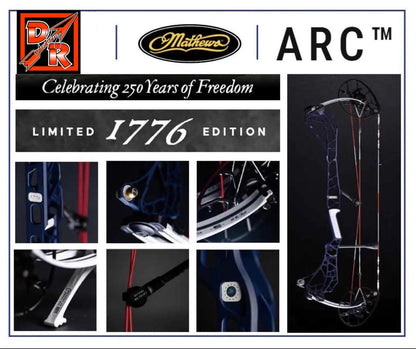 Mathews ARC 34 1776 Limited Edition Compound Bow, Right Hand, 28", 70 lb