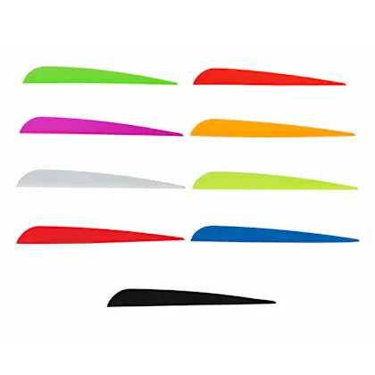 Vane Elite PlastiFletch 50's - 4 3/4" X .500" - Gr 13.3 Black (12 PACK)