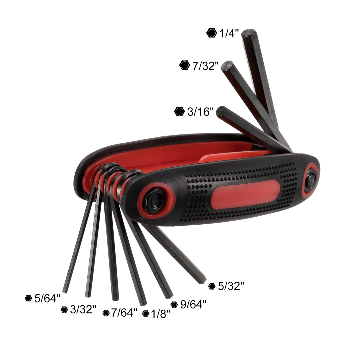 Tool Hex Key - Alan Key Wrench Set of 9 - 1/4" to 5/64"