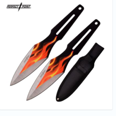 Knives K-PP-108-2F Perfect Point Orange Fire Flame Throwing Knives