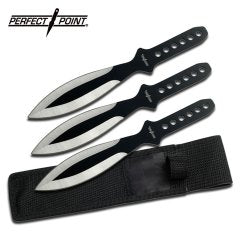 Knives K-PP-114-3SB Perfect Point Black Silver Throwing Knives
