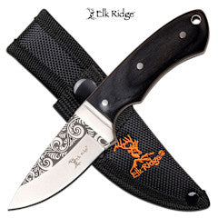Knife K-ER-200-18BK Elk Ridge Etched Pattern