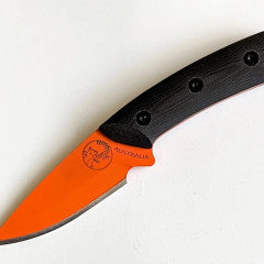 Knife TTK AUSOB Orange Cerakote Black G10 handle - Australia Made