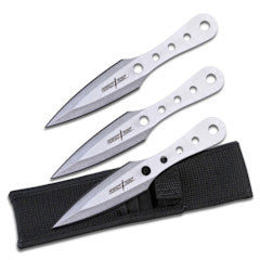Knife Thrower K-PP-022-3S PP Double Edged Silver