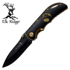 Knife ER134 Elk Ridge 89mm Blk/Gold Folder