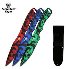 Knives K-SE-TK2-2 Perfect Point Snake Eye Skull Throwing Knives